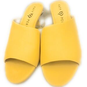 Katy Perry Collections Women's Yellow Slide Sandals Size 7M